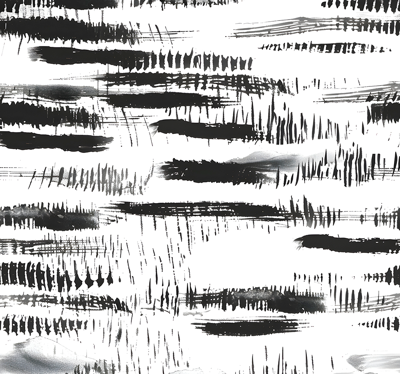 Streken zwarte verf abstract behang