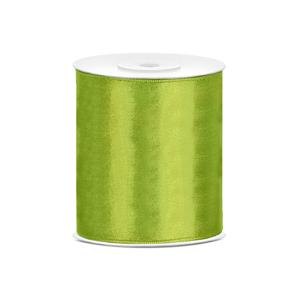 Hobby/knutsel satijnen sierlint - groen - 10 cm x 25 mtr - cadeau lint