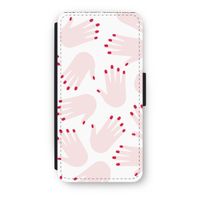 Hands pink: iPhone 8 Flip Hoesje