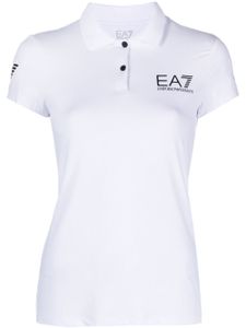 Ea7 Emporio Armani polo à logo imprimé - Blanc