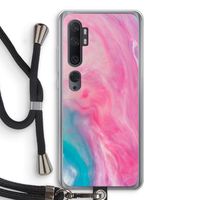 Roze explosie: Xiaomi Mi Note 10 Transparant Hoesje met koord