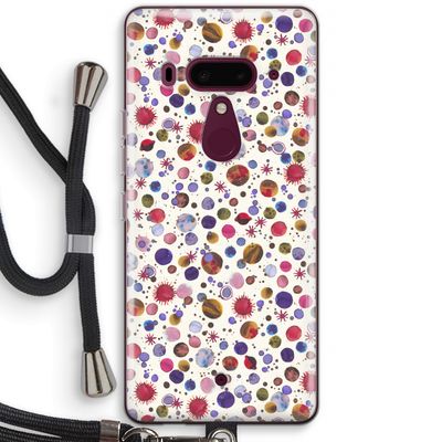 Planets Space: HTC U12+ Transparant Hoesje met koord