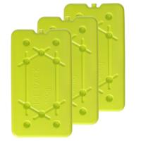 Koelelementen 450 gram - 3x - 14 x 25 x 1 cm - geel - voor koelbox en koeltas