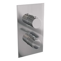 Inbouwthermostaat Compleet Brauer Chrome Carving 3-weg Geborsteld Chroom Brauer