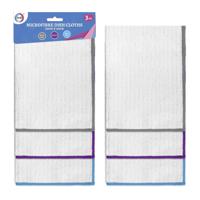 DID Microvezel doekjes - 3x stuks - wit - schoonmaak doekjes - 30 x 30 cm - dweiltjes