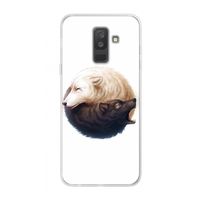 Yin Yang Wolves: Samsung Galaxy A6 Plus (2018) Transparant Hoesje