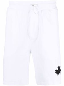 DSQUARED2 short de sport à logo imprimé - Blanc