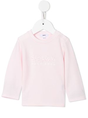 BOSS Kidswear t-shirt à fleurs - Rose