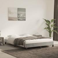 Bedframe zonder matras 140x190 cm fluweel lichtgrijs