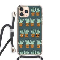 Sansevieria: iPhone 11 Pro Max Transparant Hoesje met koord