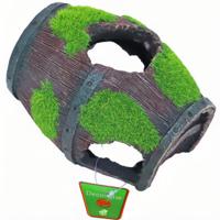 Boon Aquarium Ornament - Ton met Gaten en Mos 16x11.5cm - Duurzame Schuilplaats en Decor