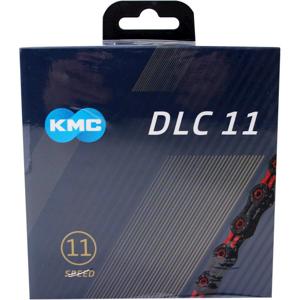 KMC fietsketting dlc 11 118 schakels - rood/zwart