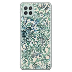 Samsung Galaxy A22 4G siliconen hoesje - Mandala blauw