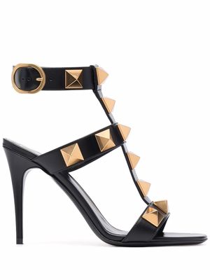 Valentino Garavani sandales Roman Stud 100 mm en cuir - Noir
