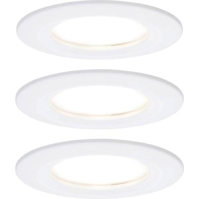 Paulmann Nova Inbouwlamp voor badkamer Set van 3 stuks LED LED 18 W IP44 Wit (mat)