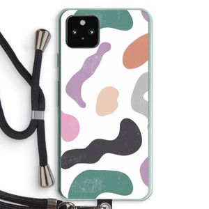 Memphis Shapes: Pixel 5a 5G Transparant Hoesje met koord