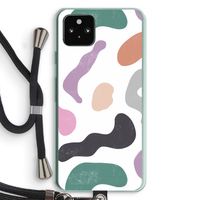Memphis Shapes: Pixel 5a 5G Transparant Hoesje met koord