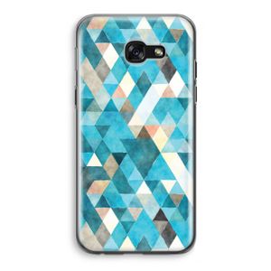 Gekleurde driehoekjes blauw: Samsung Galaxy A5 (2017) Transparant Hoesje