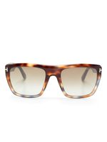 TOM FORD Eyewear lunettes de soleil Alberto à monture en D - Marron