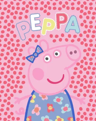 Roze Peppa Pig Coral fleece deken - 130 x 160 cm