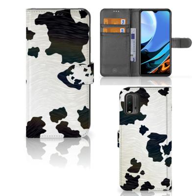 Xiaomi Redmi 9T | Poco M3 | Telefoonhoesje | Met pasjeshouder | Koeienvlekken