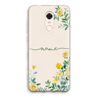 Gele bloemen: Xiaomi Redmi 5 Transparant Hoesje - thumbnail