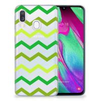 Samsung Galaxy A40 | TPU bumper | Zigzag Groen