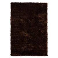 Tapeso Hoogpolig vloerkleed velvet - Posh donkerbruin - 240x340 cm