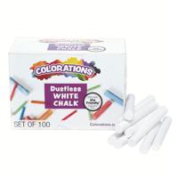 Colorations wit stofloos krijt, 100st.