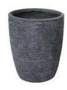 Pot egg hoog Utah d28h38 grafiet - Mcollections