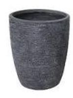 Pot egg hoog Utah d28h38 grafiet - Mcollections