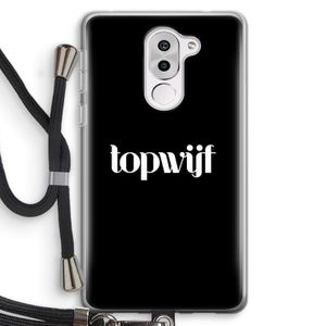 Topwijf Zwart: Honor 6X Transparant Hoesje met koord