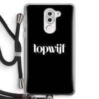 Topwijf Zwart: Honor 6X Transparant Hoesje met koord