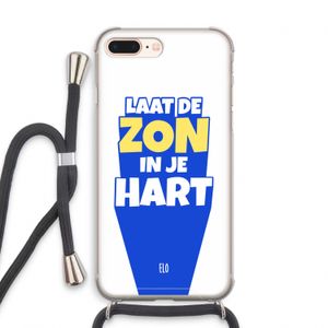 Laat de zon in je hart: iPhone 7 PLUS Transparant Hoesje met koord