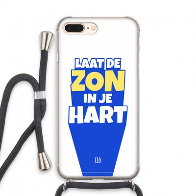 Laat de zon in je hart: iPhone 7 PLUS Transparant Hoesje met koord
