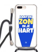 Laat de zon in je hart: iPhone 7 PLUS Transparant Hoesje met koord