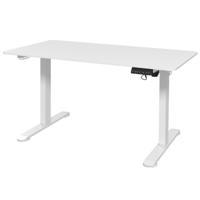 Vinsetto Elektrisch Verstelbaar Sta-Bureau Computertafel, 140 cm x 70 cm x 116 cm, Wit