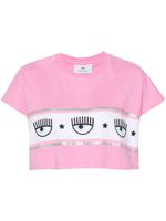 Chiara Ferragni t-shirt Logomania à coupe crop - Rose - thumbnail