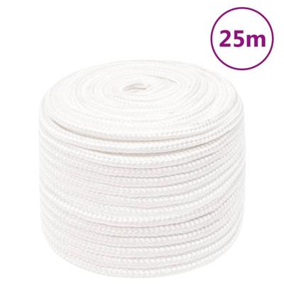 VidaXL Boottouw 14 mm 25 m polypropyleen volwit
