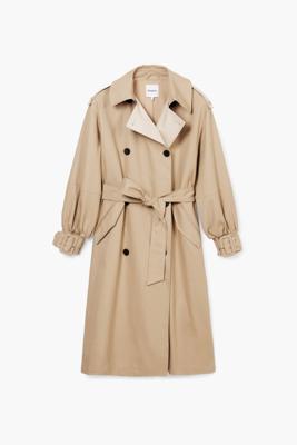 Gecombineerde trenchcoat - BROWN - XL
