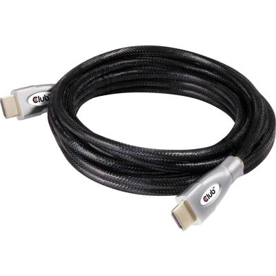 club3D HDMI Aansluitkabel HDMI-A-stekker, HDMI-A-stekker 5.00 m Zwart CAC-2312 4K UHD, Vlambestendig HDMI-kabel
