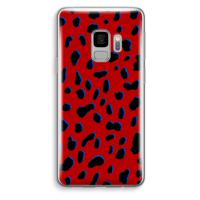 Red Leopard: Samsung Galaxy S9 Transparant Hoesje - thumbnail