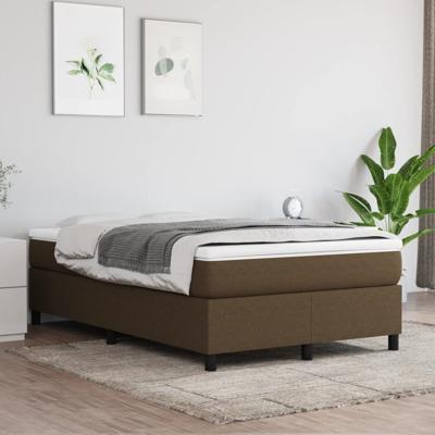 Bedframe zonder matras 120x200 cm stof donkerbruin