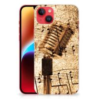iPhone 14 Plus | Siliconen hoesje | met foto Bladmuziek