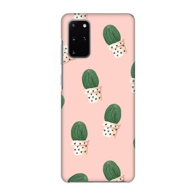 Cactusprint roze: Volledig geprint Samsung Galaxy S20 Plus Hoesje
