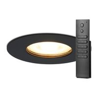 HOFTRONIC™ Set van 20 dimbare LED inbouwspots Bari zwart GU10 5 Watt 2700K IP65 waterdicht incl. afstandsbediening
