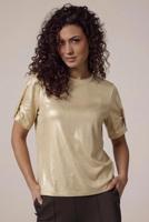 Tramontana Coated T-shirt D02-19-401 T-shirt Korte Mouw 001225-pebble