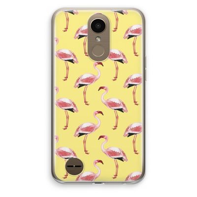 Flamingo's geel: LG K10 (2017) Transparant Hoesje
