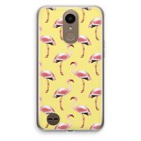 Flamingo's geel: LG K10 (2017) Transparant Hoesje