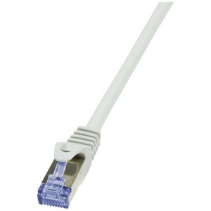 LogiLink CQ3132S RJ45 Netwerkkabel, patchkabel CAT 6A S/FTP 40 m Grijs Snagless, Vlambestendig, Afscherming totaal, Halogeenvrij, Pair afscherming 1 stuk(s)